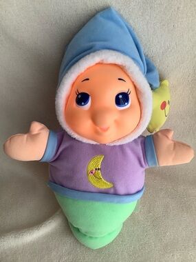 Hasbro Playskool Vintage 2003 Lullaby Gloworm Stuffed Animal Working Music Light